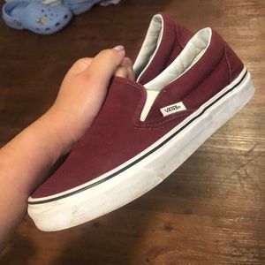 Maroon vans